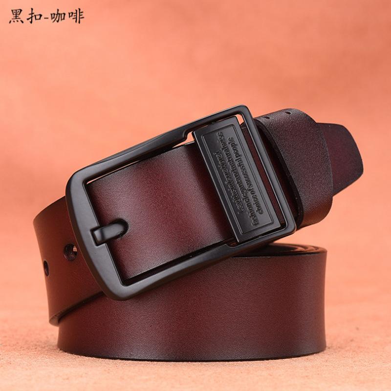 Мужской ремень из натуральной кожи с пряжкой из натуральной коровьей кожи без промежуточного слоя, мужской модный повседневный ремень для джинсов