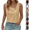 Женские топы без рукавов, однотонные модные повседневные свободные рубашки с V-образным вырезом и рубашками больших размеров
