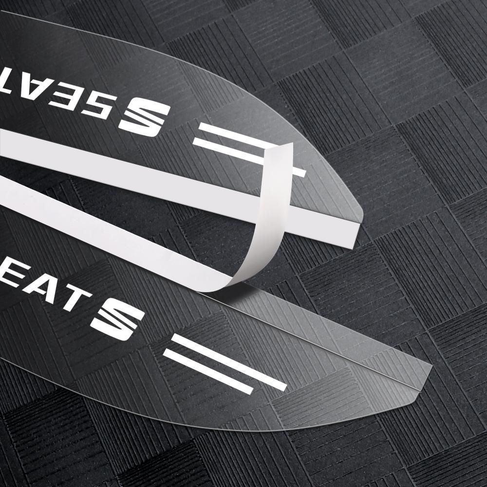 CUBE3 2Pcs Car Rearview Mirror Rain Eyebrow PVC Sunshade Rainproof Sticker For SEAT lbiza 6j 6f Leon Cupra FR Arona Racing Ateca Altea