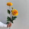 Шелковая Георгина 2 головки Искусственные Цветы – Реалистичные на ощупь Искусственные Цветы для Свадебного Домашнего Декора и Фотографических Реквизитов