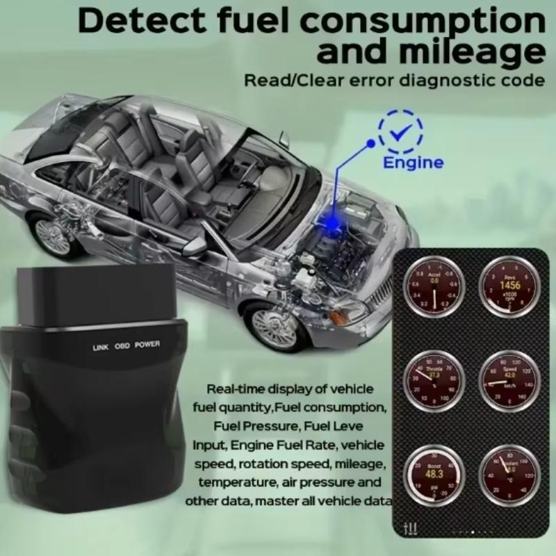 Vehicle information reader, universal Bluetooth connection engine fault rapid diagnosis and testing instrument for automobiles