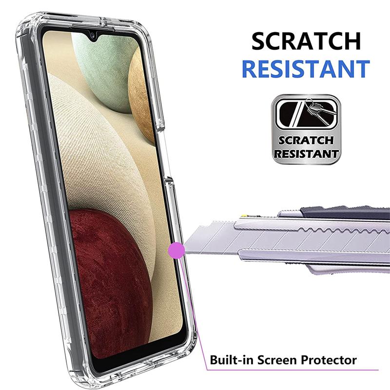 Case For Samsung A12 Cover 360° Double Sided Silicone Phone Cases For Samsung Galaxy A12 A 12 SM-A125F/DS A125F A125 Clear Full Body Soft TPU Cover