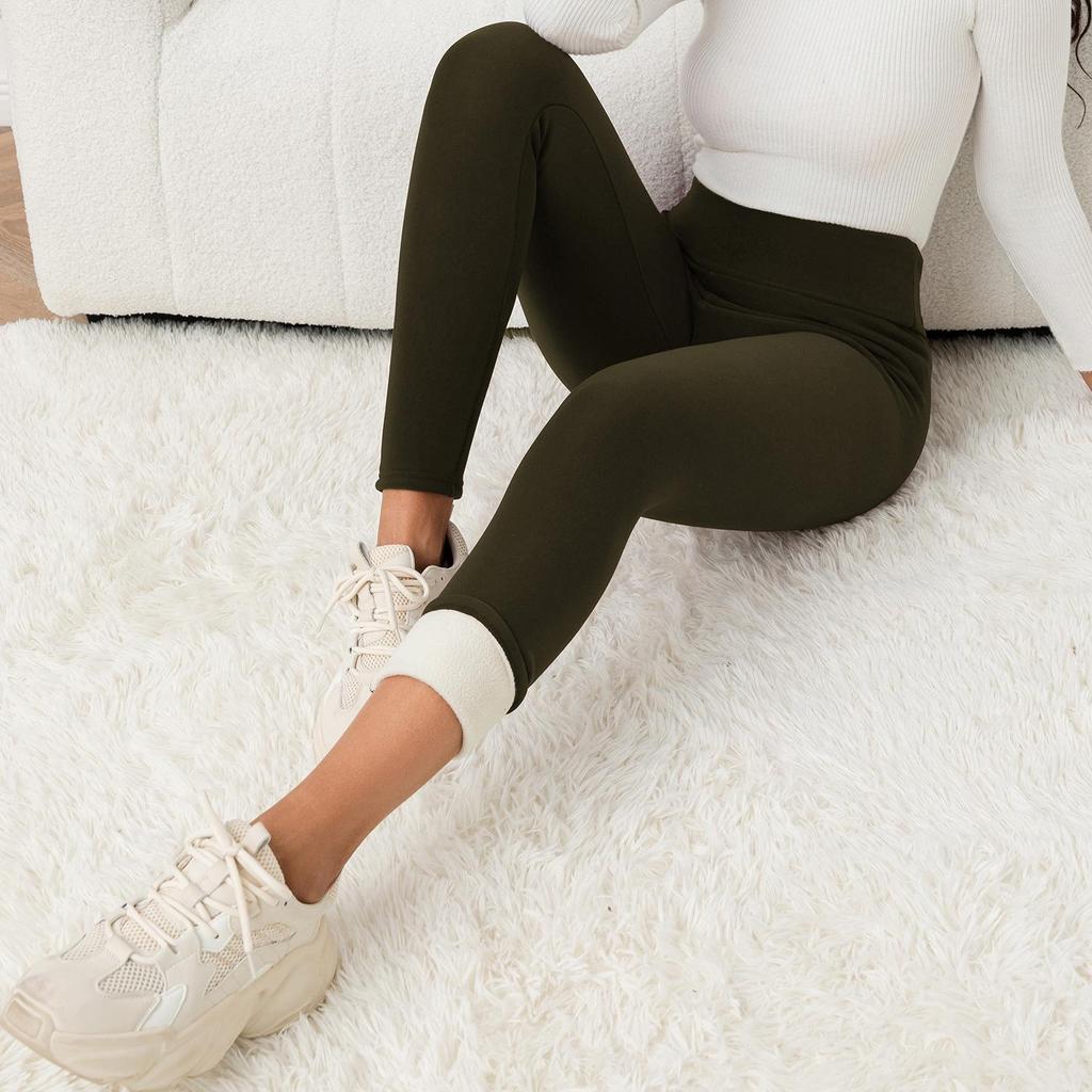 Уютные леггинсы из овчины больших размеров для тепла и комфорта осенью и зимой