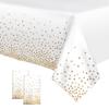 Paready Disposable Tablecloths for Parties, 2-Piece Table Cover/Table Mat, Party Supplies, Decorations for Weddings, Anniversaries, Celebrations, Even