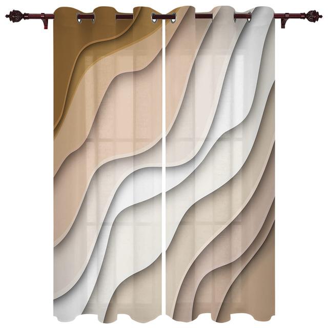 Оранжево-серые градиентные геометрические абстрактные оконные шторы для гостиной, роскошные оконные шторы для спальни, кухни