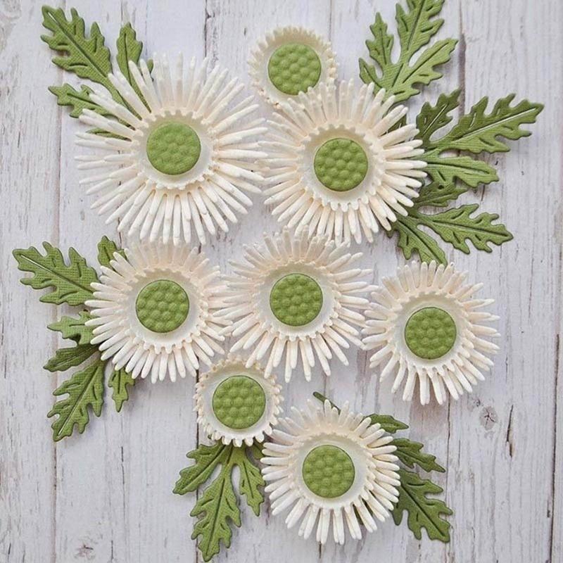 Металлические режущие штампы 3D цветы и листья для изготовления открыток и скрапбукинга