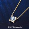 D цвет 0,5 карат муассанит бриллиантовое ожерелье с сертификатом для женщин серебро 925 пробы оригинальная сертифицированная коробка-цепочка ожерелья ювелирные изделия