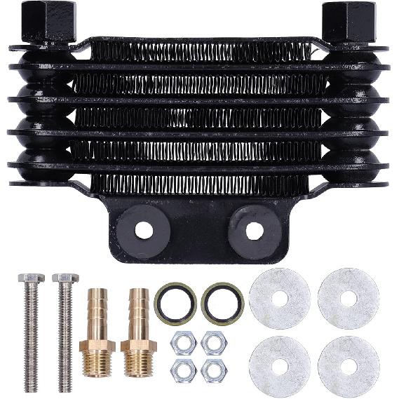 Масляный радиатор для мотоцикла, Универсальный радиатор охлаждения моторного масла, Аксессуар для мотоциклов 125-250 куб. см, квадроциклов, внедорожных мотоциклов, 5 рядов, замена