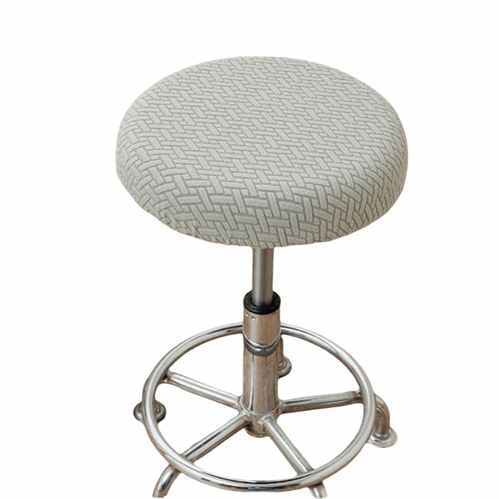 Solid Color Chair Slipcover Soft Swivel Chair Cover Round Stool Seat Cover Bar Setting
