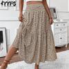 Women's Flower Pattern Print Casual Summer Spring Skirts