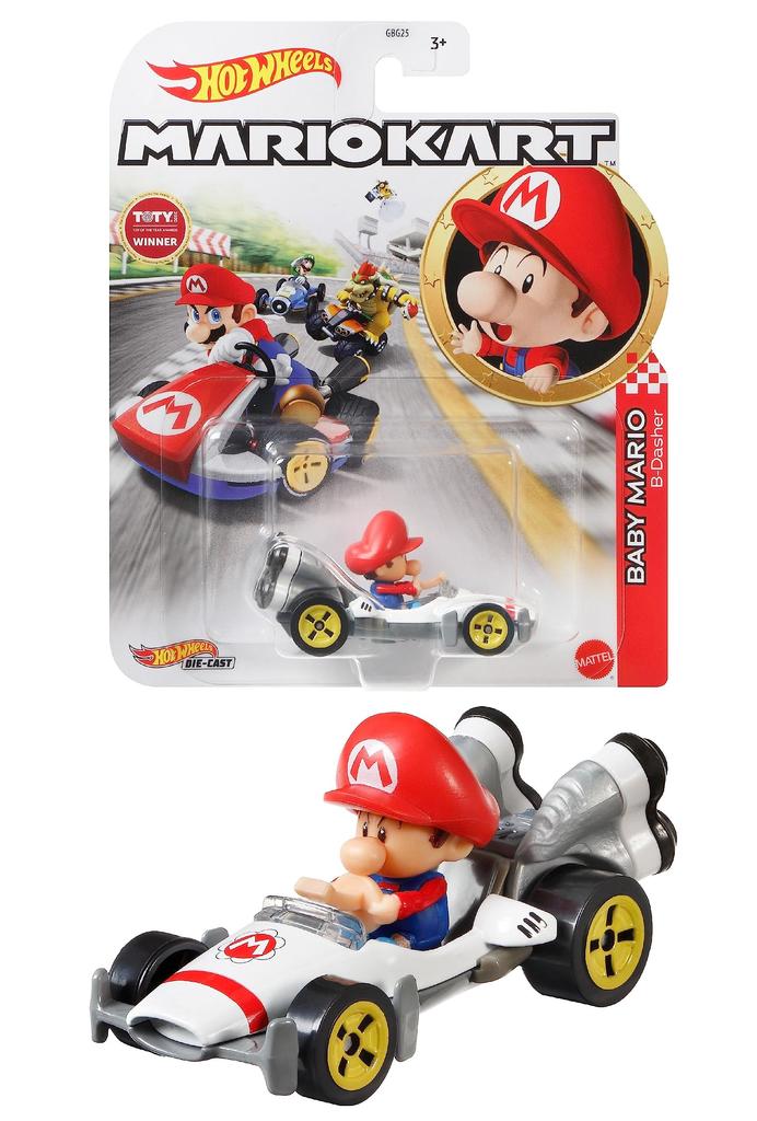 Hot Wheels Mario Kart Baby 3 and GRN12 Mario/B-Dash (Ages Up)