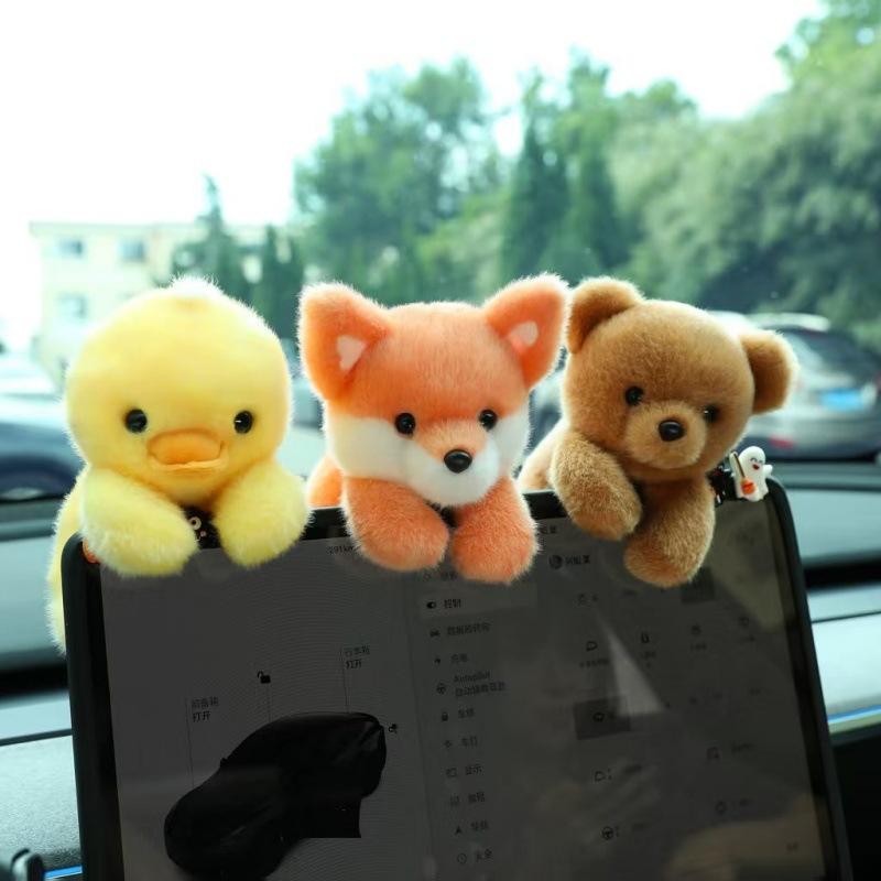 Сопливый медведь украшение для экрана компьютера лежащий медведь орнамент офисная мышь пони панда Чжубан плюшевая кукла