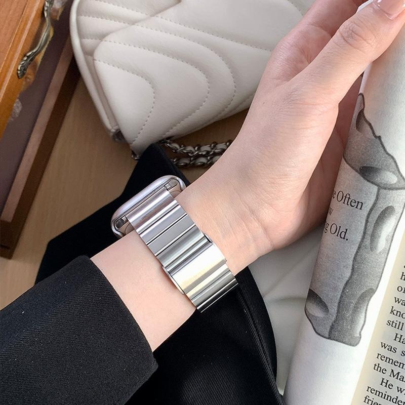 Нержавеющая сталь для Apple Watch Band Ultra 49 мм 45 мм 44 мм 41 мм 40 мм 46 мм 42 мм Металлический ремешок для iwatch Series 10 9 8 7 6 5 4 SE 3