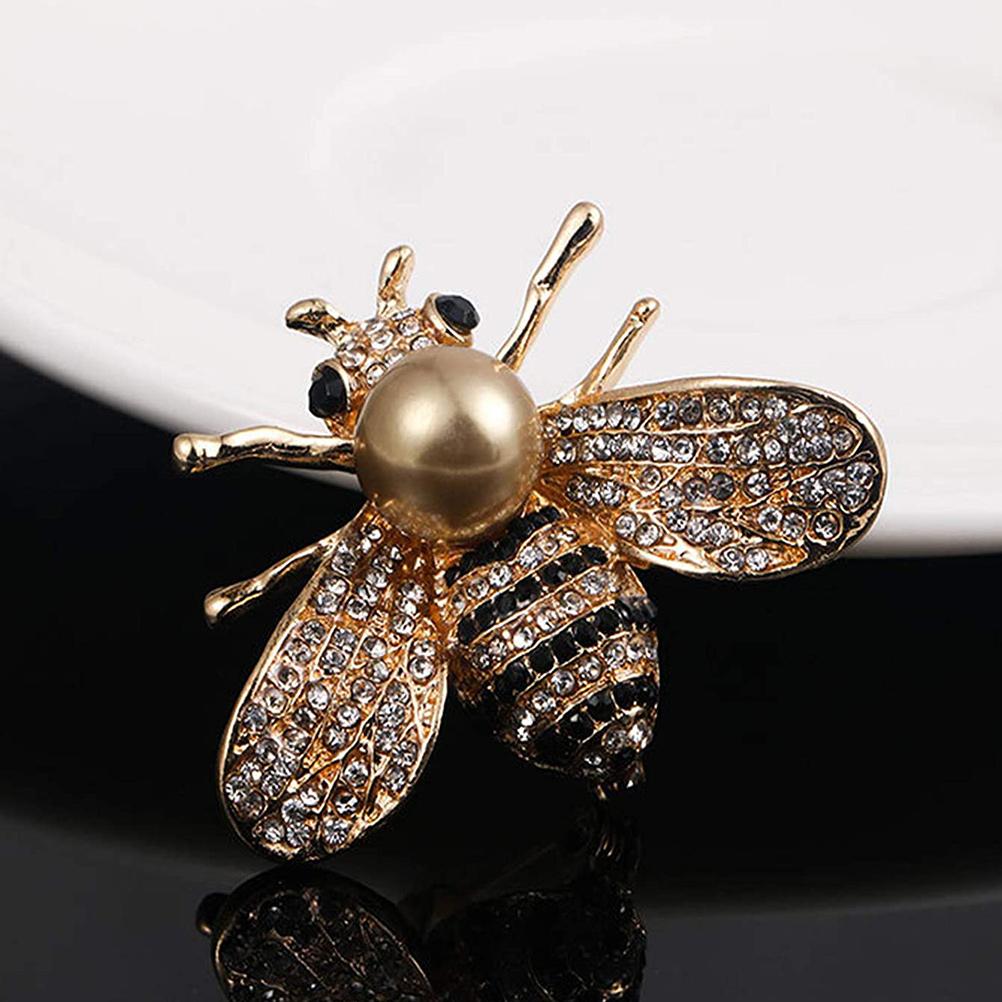 5 Pcs Women Brooch Set Owl Bee Dragonfly Peacock Hummingbird Crystal Brooch Colorful Crystal Brooch for Clothing