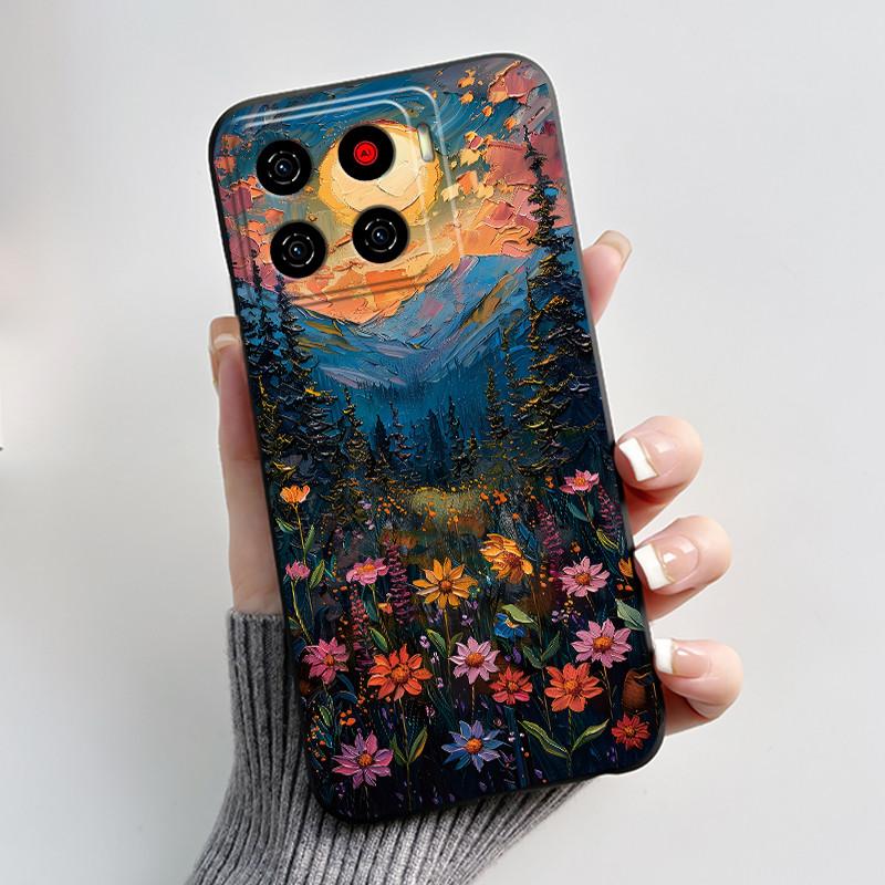 Чехол для ZTE Blade A56 Z2473 Милый Мультяшный Черный Кролик с Сердечком Мягкий Силикон Защитный Чехол для Телефона ZTE Blade Nubia A56 Pro