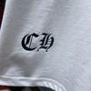 8241 CHROME HEARTS Лето 2026 Новая Высококачественная Хлопковая Круглый Вырез Свободная Большого Размера Мужская и Женская Футболка Футболка для Пары