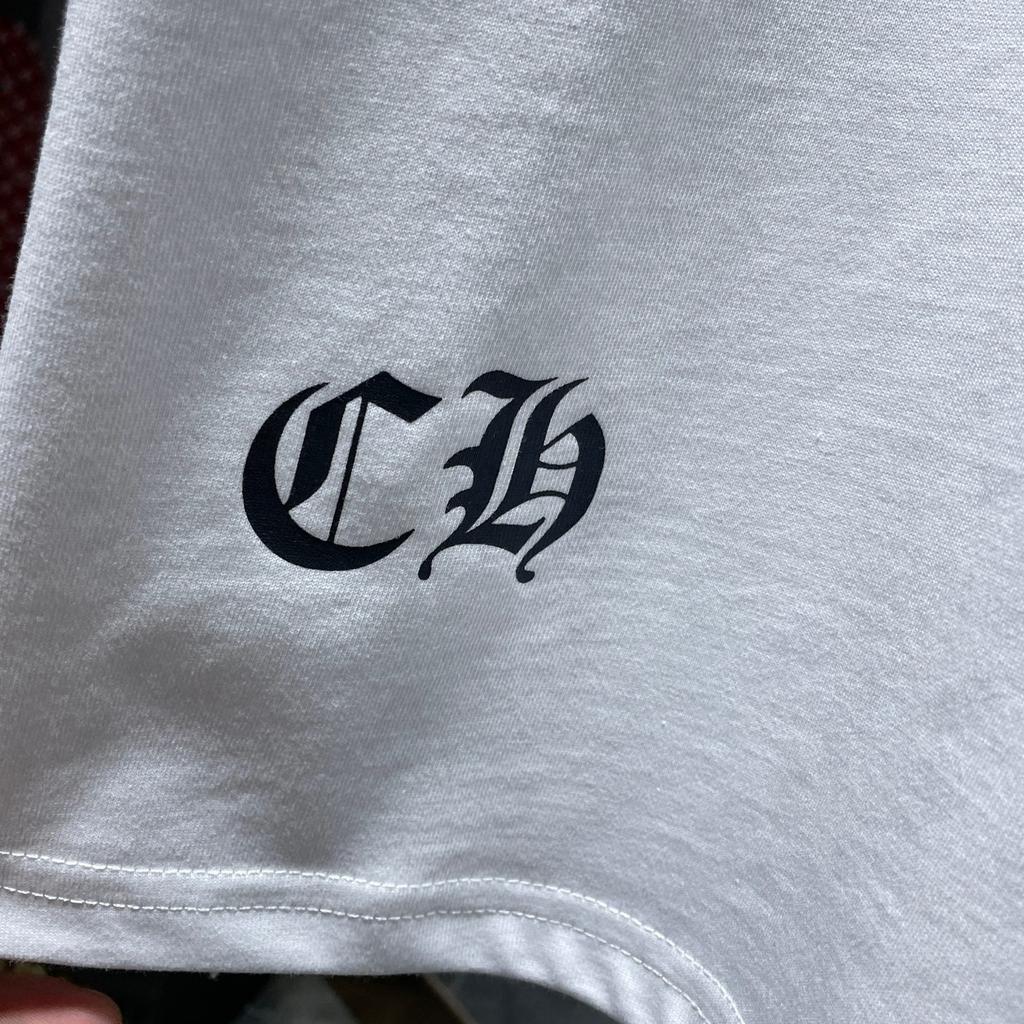 8241 CHROME HEARTS Лето 2026 Новая Высококачественная Хлопковая Круглый Вырез Свободная Большого Размера Мужская и Женская Футболка Футболка для Пары