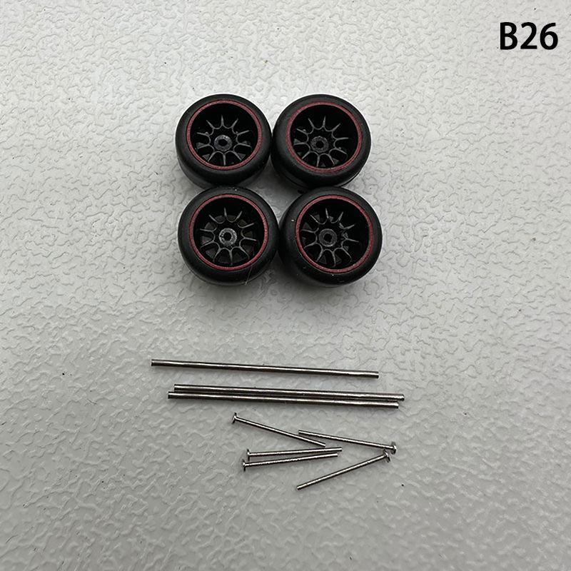 Инновационные ABS Основные Модифицированные Детали Игрушка-Транспорт Для Hotwheels Tomica Mini Gt 1 Комплект 1/64 Модель Автомобиля Колеса С Резиновыми Шинами