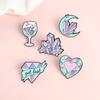 Unique Cartoon Gem Letter Heart Shaped Enamel Brooch For Men And Women Stylish Accessory