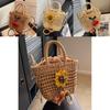 Elegant Summer Handwoven Bag For Women Stylish Rattan Crossbody Beach Tote