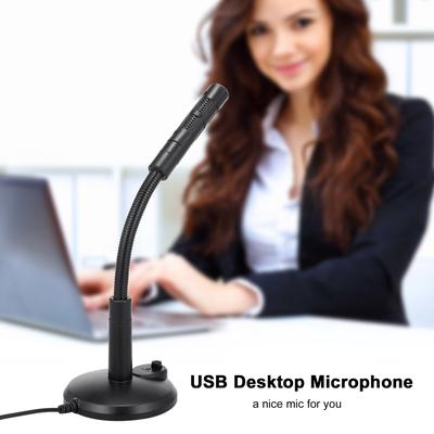 Настольный USB-микрофон Plug & Play, всенаправленный микрофон для ПК, ноутбука, компьютера для компьютерных игр