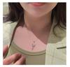 Women's Starry River Butterfly Tassel Necklace: S925 Sterling Silver with Star, Moon, and Zircon Accents