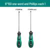 High-Strength Magnetic Screwdriver Set: Phillips, Slotted & Awl