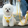 Winter Warm Adjustable Dog Harness for Small Dogs Cute Sunflower Dog Harness with Leash Cat Pet Vest Chihuahua Dog Accessories