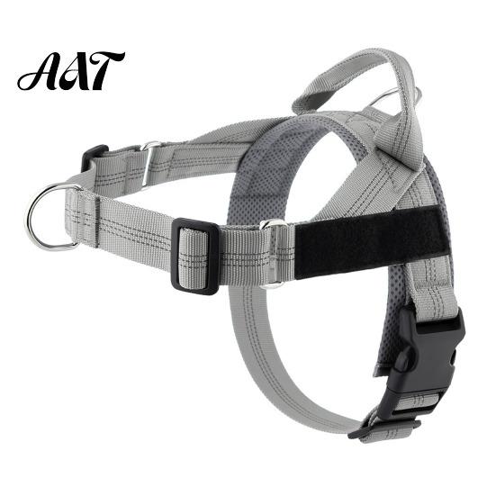 Reinforced Stitching Pet Body Harness No Pull Dog Harness, Adjustable Nylon Vest with Handle, Breathable Ergonomic Chest Protector for Walking