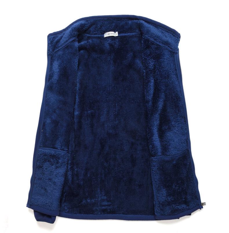 Мужская теплая ветрозащитная флисовая куртка - Толстый флисовый кардиган свободного кроя для осени и зимы.