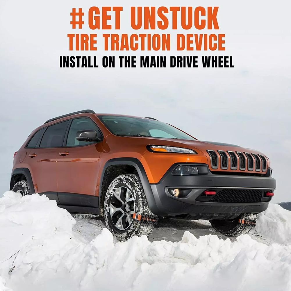 2 PCS Tire Traction Device Emergency Snow Mud Sand Car Tire Traction Blocks Anti-Skid Tire Straps for Off Road Trucks