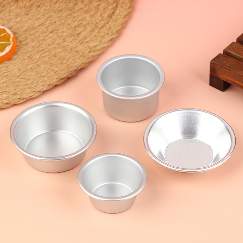 10Pcs Puto Cake Mold Aluminum Alloy Egg Tart Cup Cupcake Kitchen Baking Mold Mini Round Baking Oven Pan Pastry Dessert Mould