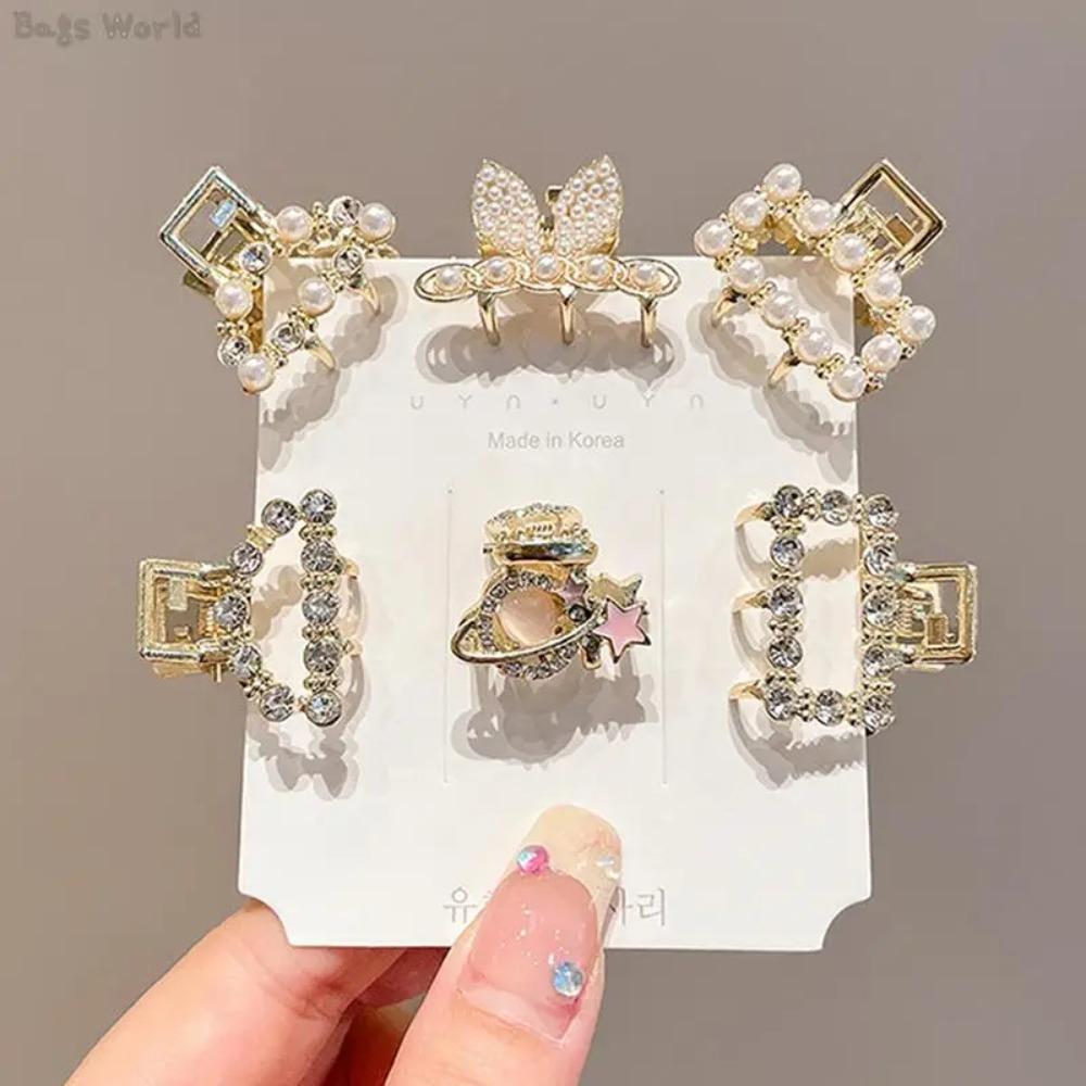 Pearl Pearl Hair Clip Rhinestone Crab Claw Clip New Mini Hair Hairpins