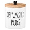 Новый держатель для капсул для посудомоечной машины с крышкой, контейнер для таблеток для посудомоечной машины, широкое отверстие, хранилище для капсул для посудомоечной машины, круглая канистра для капсул для посудомоечной машины