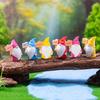 Yousheng 12Pcs Mini Holding Sign Gnome Figurine Tiny Faceless Dwarf Resin Statue Miniature Elf Ornament Fairy Garden Decoration