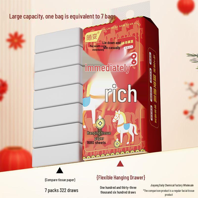 Праздничная Бумажная Салфетка - Большая Упаковка, 336 Листов, Пятислойные Салфетки