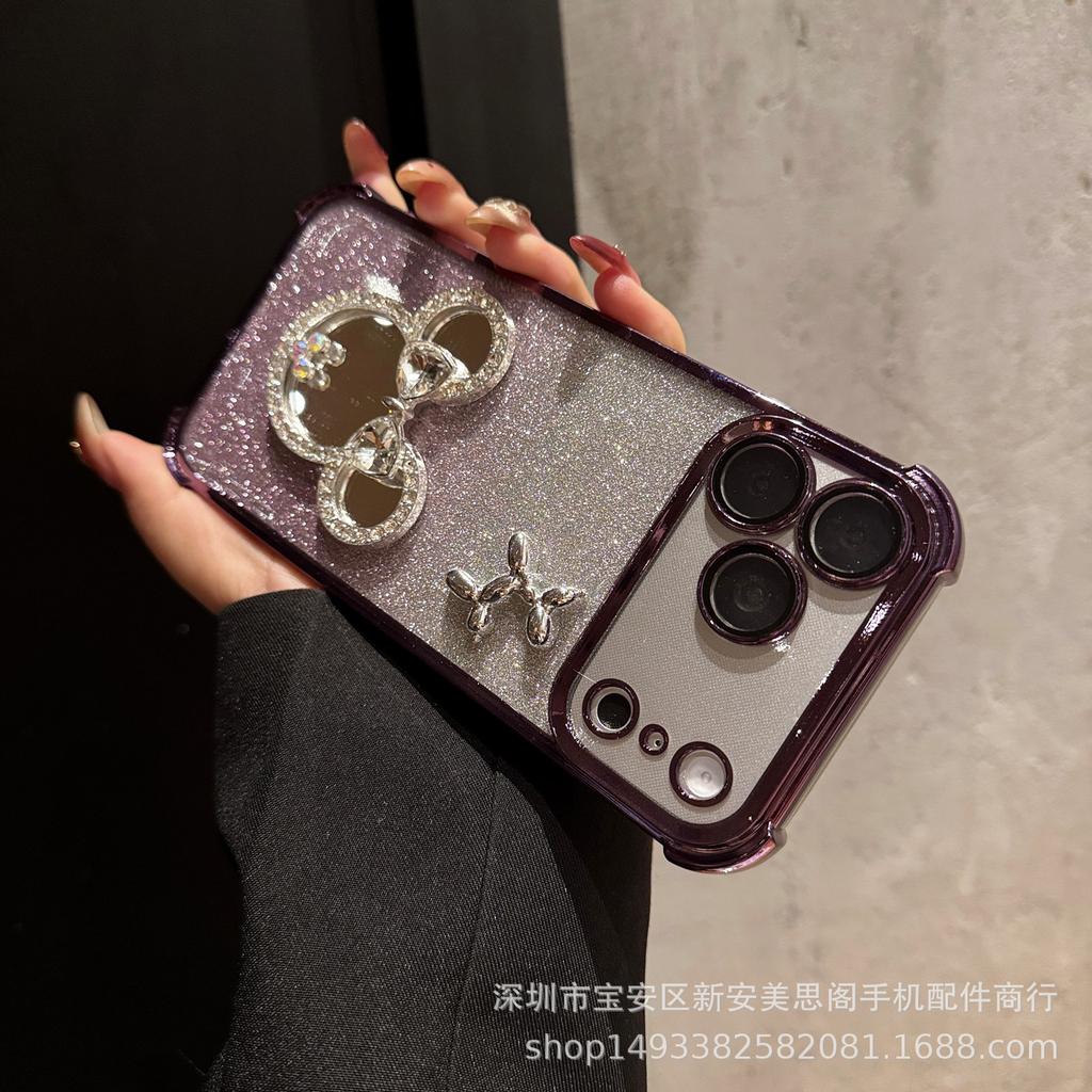 Mickey Makeup Mirror Case for Apple 17 Pro Max/16/13