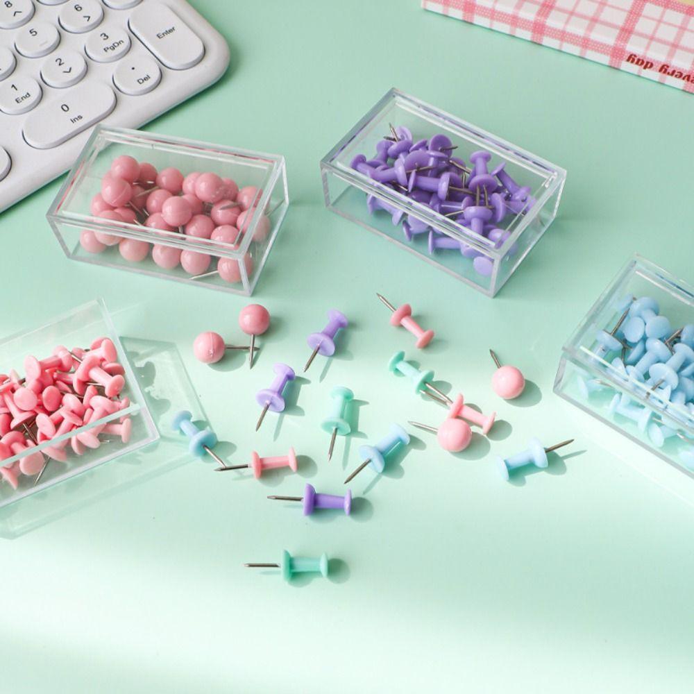 Colorful Thumbtack Board Pins Metal Pushpin Office Binding Supplies Photo Wall Studs Photo Wall