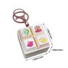 Keys Button Finger Keyboard Caps Cartoon Four-square Keychain Relaxing Clicker Toy