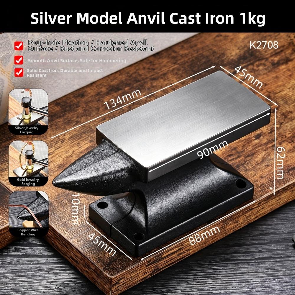 Compact Size Bench Block Anvil Cast Iron Jewelry Making Tool Blacksmith Forge Kit Metalworking