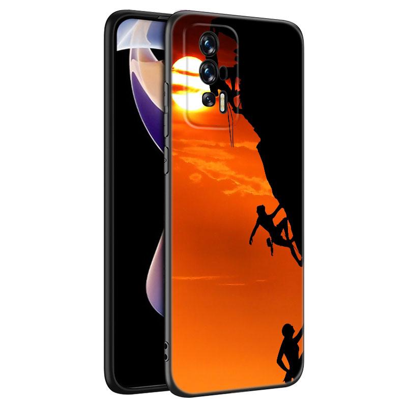 Черный силиконовый чехол для телефона Mountain Climbing для Xiaomi Redmi 7A 8A 9A 10A 11A 9C 10C 12C 13C 11 Prime A1 A2 + 12 4G Note 9T 12R