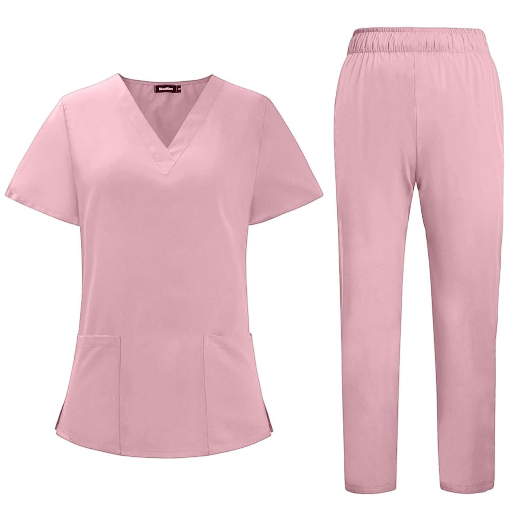 Рабочий костюм Soild Scrub для женщин с V-образным вырезом и коротким рукавом, забавные футболки, рабочая одежда, футболка с карманами