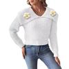 Women's Short Autumn-winter Crocheted Patchwork Casual Lapel Sweater