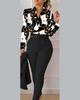 Women's Cross-Border Sweet Style Long-Sleeved Fashion Polyester Casual Set (No Coat) - New Arrival