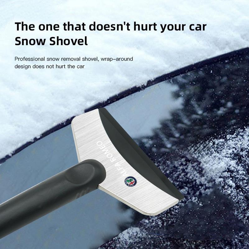 UHNPV1 TFLGX1 Car Snow Shovel Defrosting Ice Scraper Tool Snow Removal For Alfa Romeo Giulia Stelvio Giulietta 156 159 147 Mito Tonale Brera D