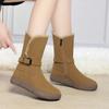Fashion Snow Boots Women Winter Shoes New Genuine Leather Flat Women's Short Boots Large Size Warm Non-slip Women's Boots Platform