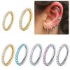 1 шт. Сталь 316L Серьга-кольцо для пирсинга уха Daith 16G Хрящ уха Козелок Хеликс Септум Пирсинг Украшения Сегментное кольцо с шарниром, усыпанное фианитами