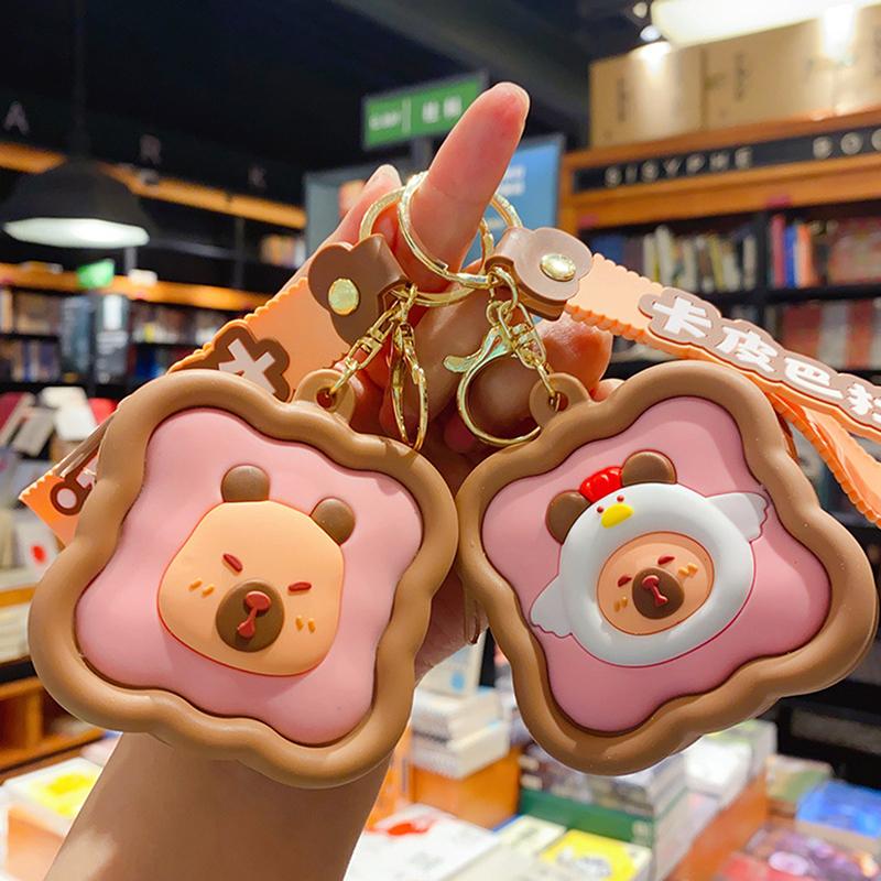 Кавайная капибара кошелек для монет мультяшный забавный аква дельфин брелок мини-сумка кулон креативная сумка для хранения наушников