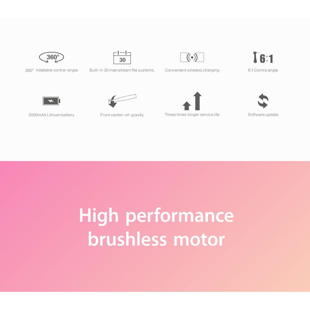 Woodpecker Ai-Motor Беспроводной эндомотор Стоматологический эндодвигатель Генерация бесщеточных беспроводных стоматологических инструментов Стоматологическое оборудование