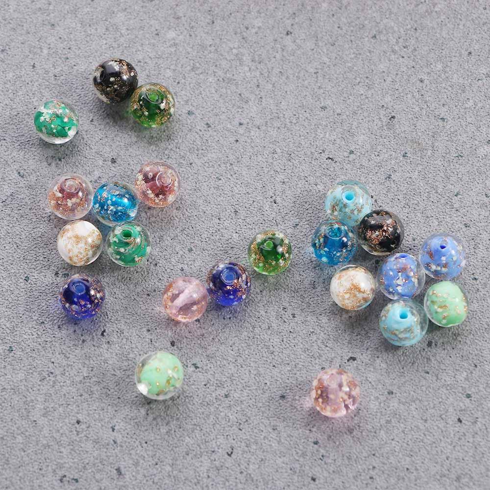 Leaf Needlework Beads Earring Glass Necklace DIY Jewelry Making Loose Beads Luminous Glass Beads